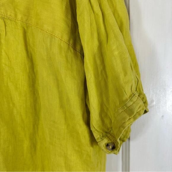 Pilcro Linen Surf Buttondown - Yellow - Large - Picture 9 of 10